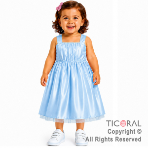 DISFRAZ PRINCESA LARGO CON BRETEL CELESTE TALLE 0